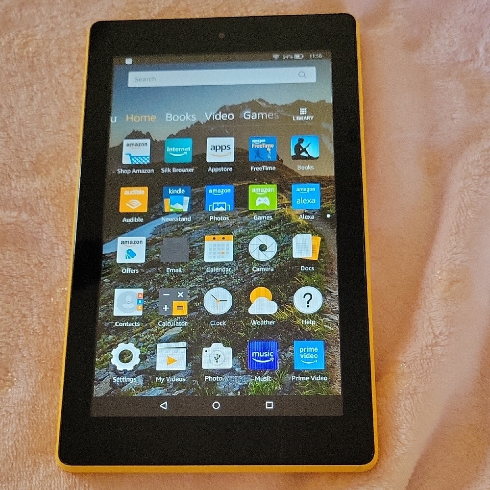 Amazon Fire 7 Tablet in Bright Yellow